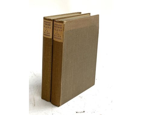 MILNE, A.A., 'Second Plays', 1st Chatto and Windus, 1921. Light brown boards with paper label to spine. At least good conditi