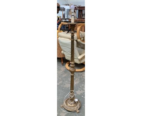 A decorative giltwood standard lamp, approx. 160cmH 