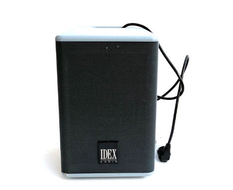 An Idex PS S50 PA speaker; together with a mini ukulele 