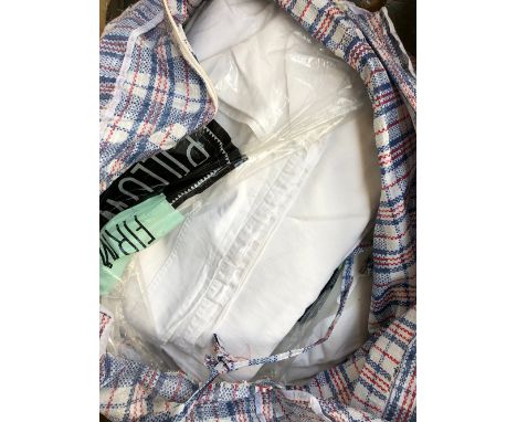 Seven pairs of vintage French linen double sheets 