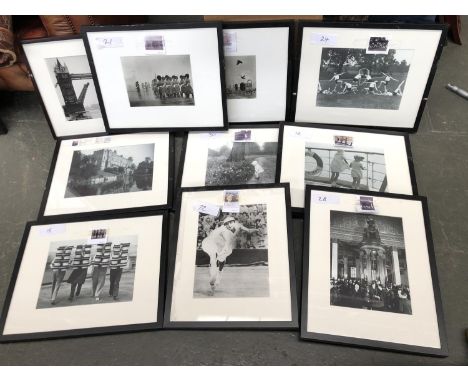 A box of ten black and white photographic prints, some from the Getty Images Gallery, silver gelatin archival fibre print, to