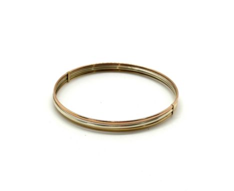 9ct gold ladies bangle total weight 6grams