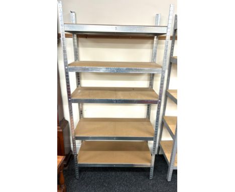 Five shelf racking, overall height 71 inches, Width 35 inches, Depth 17.5 inches