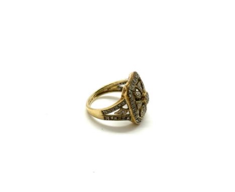 9ct gold stone set dress ring, total weight 4.1 grams,&nbsp;ring size K