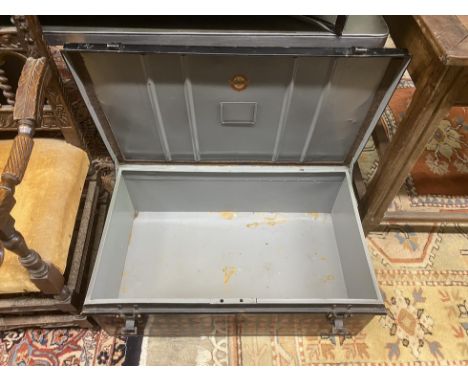A UANDI vintage airtight steel uniform case, width 85cm, depth 52cm, height 28cm