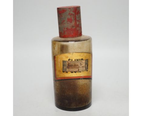Eleven vintage French glass apothecary jars