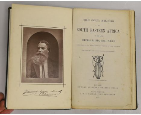 ° ° Baines, Thomas - The Gold Regions of South Eastern Africa ... accompanied by a biographical sketch of the author. mounted