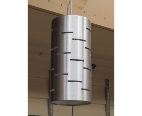 A aluminium cylindrical Danish ceiling light 