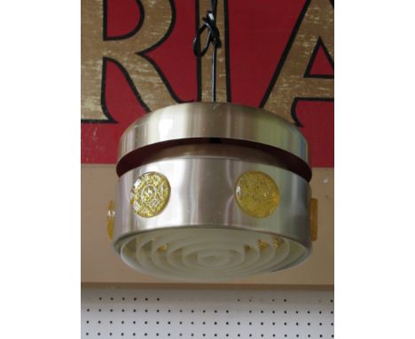 An anodised brass ceiling light 