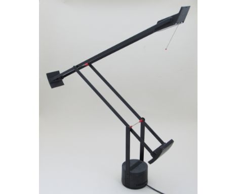 A black metal Artemide "Tizeo" desk lamp designed by Richard Sapper 