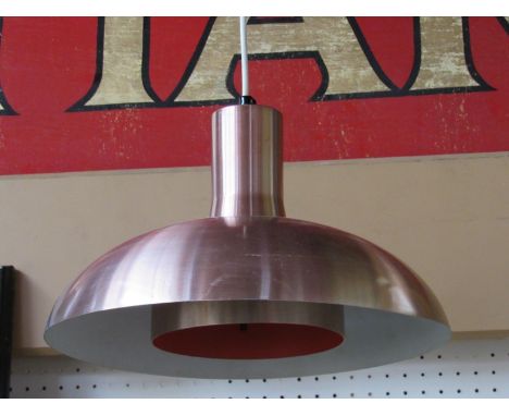 A copper Danish ceiling light 