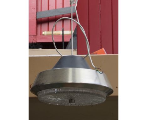 An aluminium and glass ceiling light 