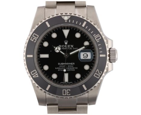 ROLEX - a stainless steel Submariner Date automatic bracelet watch, ref. 116610LN, circa 2020, black dial with luminous dot a