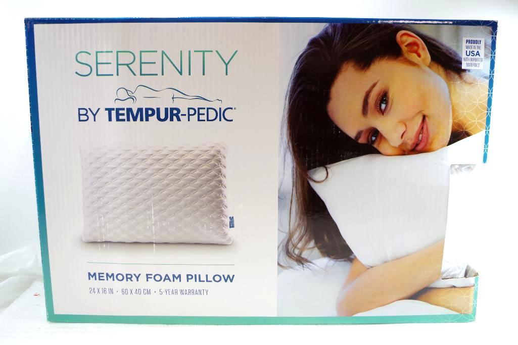 SERENITY BY TEMPURPEDIC Memory Foam Pillow Size 24" x 16"