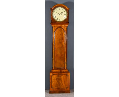 A 19th Century Mahogany Longcase Clock, by W. G. Thompson, Great Tower Street, London, the 12ins cream enamel domed dial with