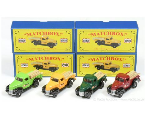Matchbox Models of Yesteryear Code 2 issues ATM06 1940 Ford Pick-up Truck "Home Hardware" - yellow body, gloss black chassis 