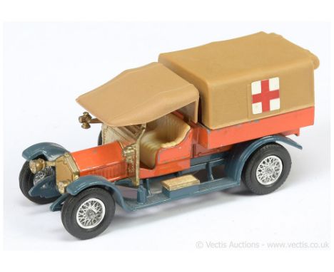 Matchbox Models of Yesteryear Y13 1918 Crossley RAF Tender - colour trial model - orange type 2 body, RAF blue chassis, type 