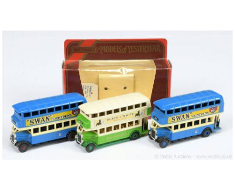 Matchbox Models of Yesteryear Y5 1930 Leyland Titan TD1 Bus colour trial group (1) Southdown - green/cream body, tan seats, d