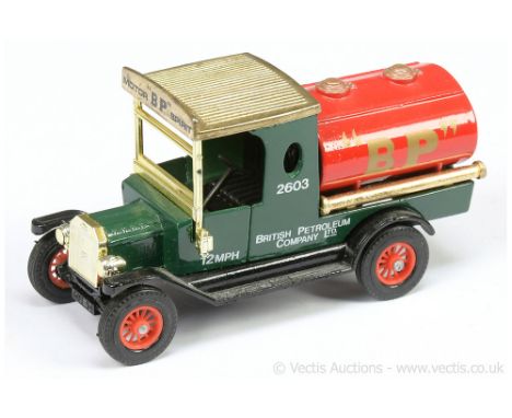 Matchbox Models of Yesteryear Y3 1912 Ford Model T Tanker colour trial model - dark green body, black Lesney England chassis 