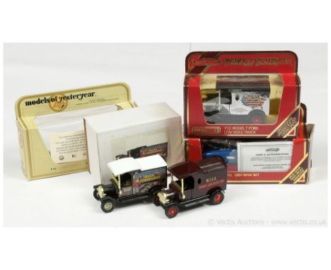 Matchbox Models of Yesteryear group of Code 2 models (1) Y12 1912 Ford Model T Van - MICA Hershey 1997 - dark brown, black ch