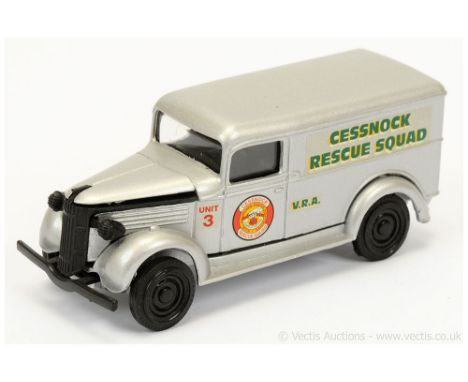 Matchbox Models of Yesteryear "Fire Engine Series" YFE10/SA 1937 GMC Van "Cessnock Rescue Squad" - silver body and chassis, b