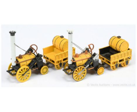 Matchbox Models of Yesteryear Y12 1829 Stephenson's Rocket pre-production trial pair (1) yellow, black body, white chimney st