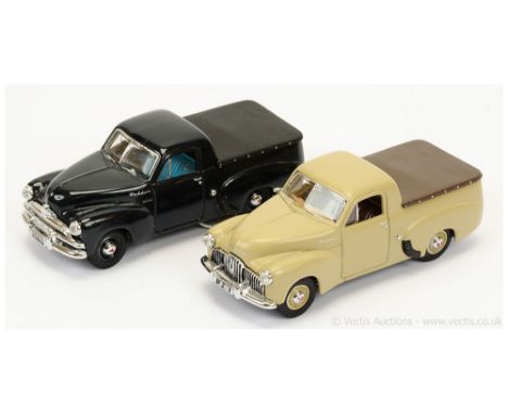 Matchbox Models of Yesteryear trial pair (1) YHN02 1954 Holden FJ/2106 Utility - dark blue, light blue interior, black canopy
