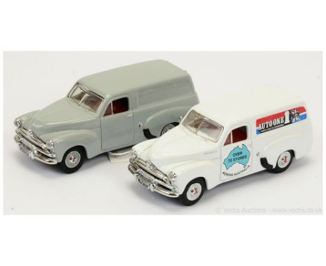 Matchbox Models of Yesteryear pair of trial models (1) 1955 Holden FJ/2104 Panel Van - light grey, red interior, baseplate wi