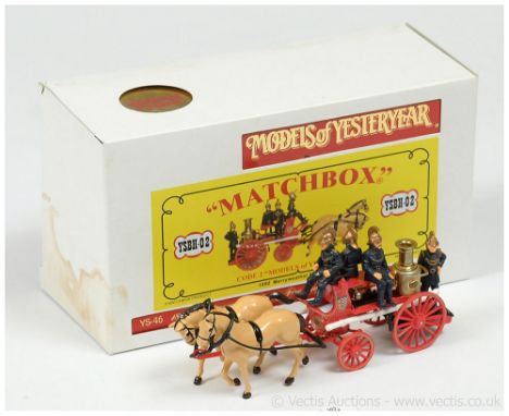 Matchbox Models of Yesteryear Code 2 issue YSBH02 (YS46) 1880 Merryweather Steam Fire Engine "Standford" - red with brass boi