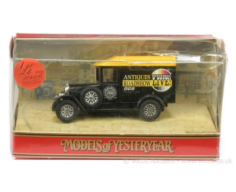 Matchbox Models of Yesteryear Y47 Morris Light Van - Code 2 issue "BBC Antiques Roadshow Going Live" - black body and chassis