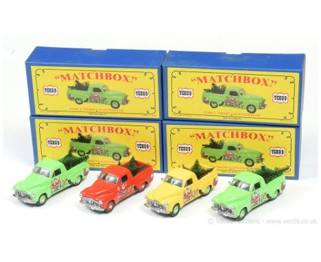 Matchbox Models of Yesteryear Code 2 issues (1) YCH09 1955 Holden FJ "MICA Australia Christmas 2004" - red with Christmas tre