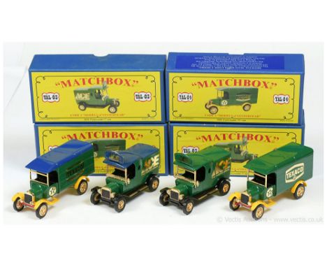 Matchbox Models of Yesteryear Code 2 issues (1) YAL03 Ford Model T Van "ACE The Helpful Place" - green body and roof, black c