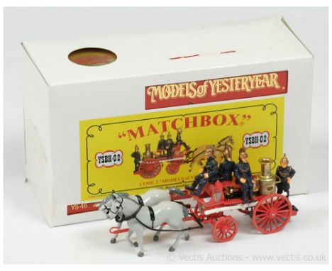 Matchbox Models of Yesteryear Code 2 issues YSBH02 (YS46) 1880 Merryweather Steam Fire Engine "Stamford" - red with brass boi