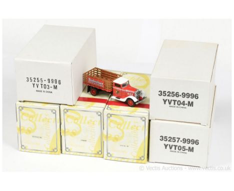 Matchbox Models of Yesteryear "The Vintage Budweiser Truck Collection" YVT01 The Budweiser 1933 Diamond T through to YTV06 Th