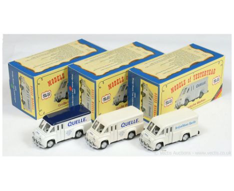 Matchbox Models of Yesteryear German Code 2 issues (1) YGL05 Dodge Route Van "Quelle" - white body with dark blue roof, chrom