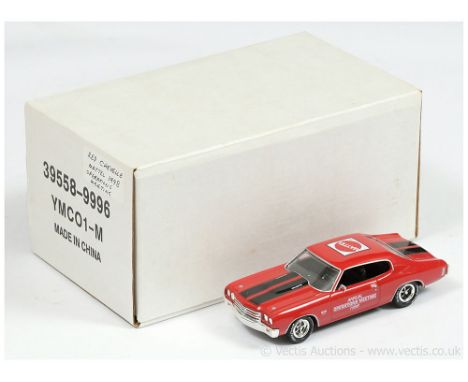 Matchbox Models of Yesteryear rare Code 2 issue - YMC01 1970 Chevelle SS454 - red with black interior and body stripes "Matte