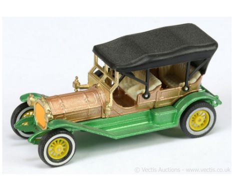 Matchbox Models of Yesteryear Y12 Thomas Flyabout late R &amp; D Department colour trial model - gold body, metallic green ch