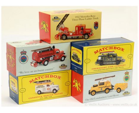 Matchbox Models of Yesteryear "Fire Engine Series" (1) YFE02/B Londonderry Bush Fire Brigade; (2) YFE04/B Belrose Volunteer B