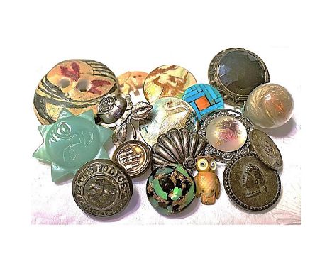 A bag lot of some great buttons from the 19th and 20th centuries.This bag contains a couple OF nice Japanese Satsuma buttons,