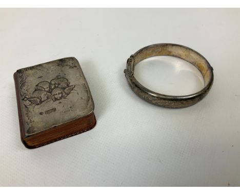 Silver Bangle and Silver Mounted Prayer Book 
