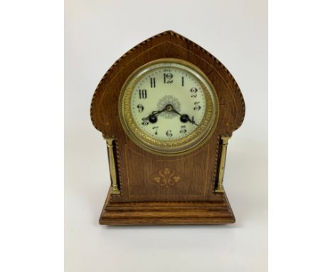 French Inlaid Mantle Clock 