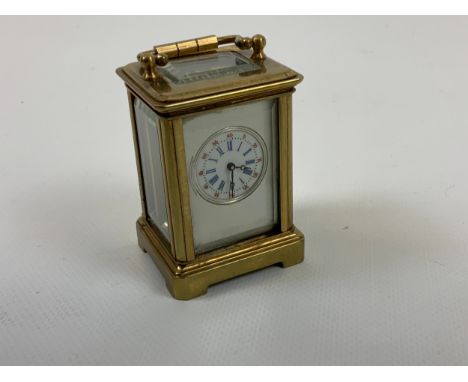 Miniature Brass Carriage Clock - 6cm High 