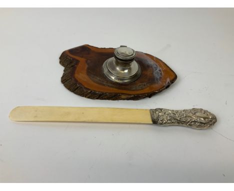 Silver Inkwell and Page Turner 
