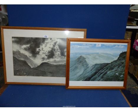 A framed limited edition no. 38/500 Print of 'Sty Head', signed lower right Sempson, together with a Meg Stevens print 'Looki