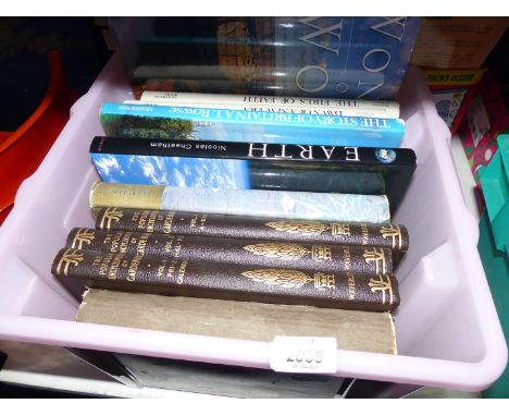 A tub of books to include Earth Dawn of a New Era, Popular Encyclopedia of Gardening, etc.