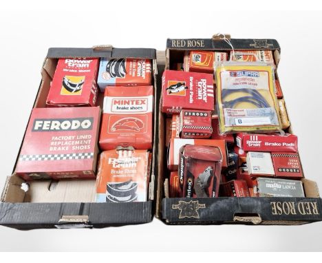 A group of vintage boxed car parts including Ferodo, as illustrated. (2 boxes)