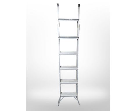 An aluminium step ladder 