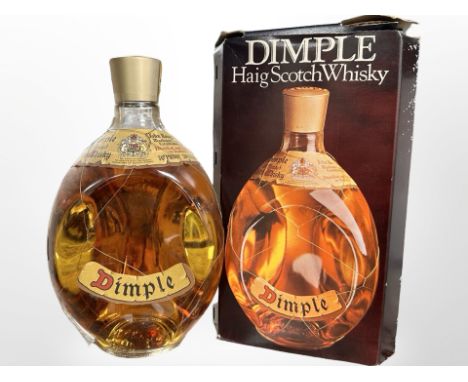 A bottle of Dimple Haig Scotch Whisky, 26 2/3 fl oz., in original box.