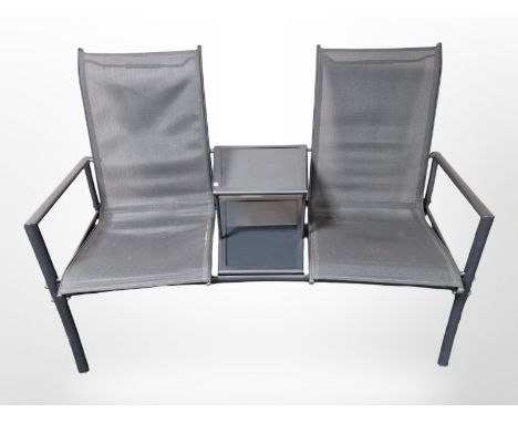 A two seater garden bench, width 136 cm 