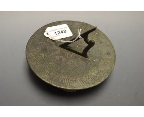 A late 19th century sundial, dated 1703